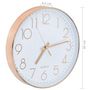 Voir la diapositive 6 : VIDAXL Horloge murale 30 cm Or rose