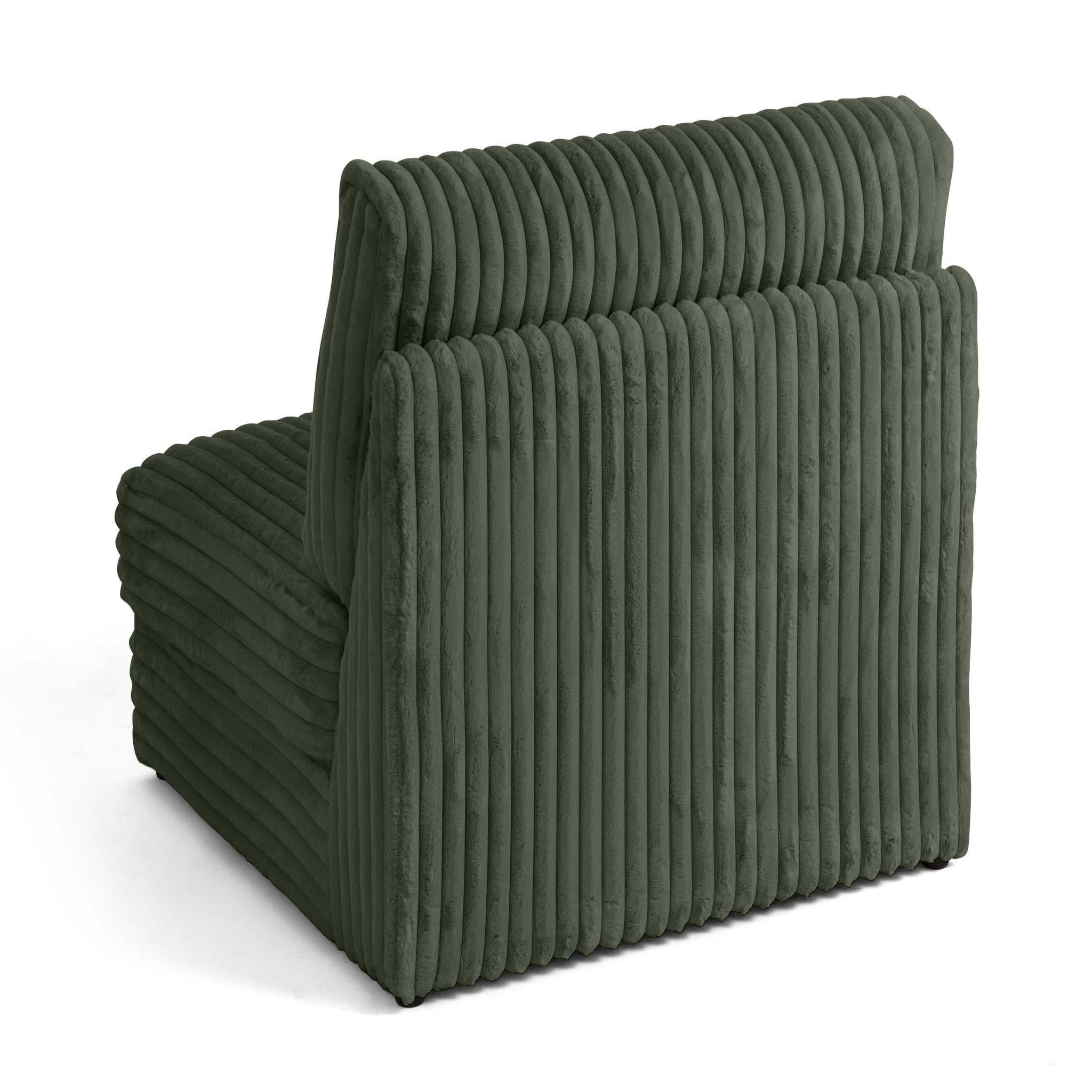 Voir la diapositive 4 : LISA DESIGN Jasper - module d'assise - en fausse fourrure côtelée