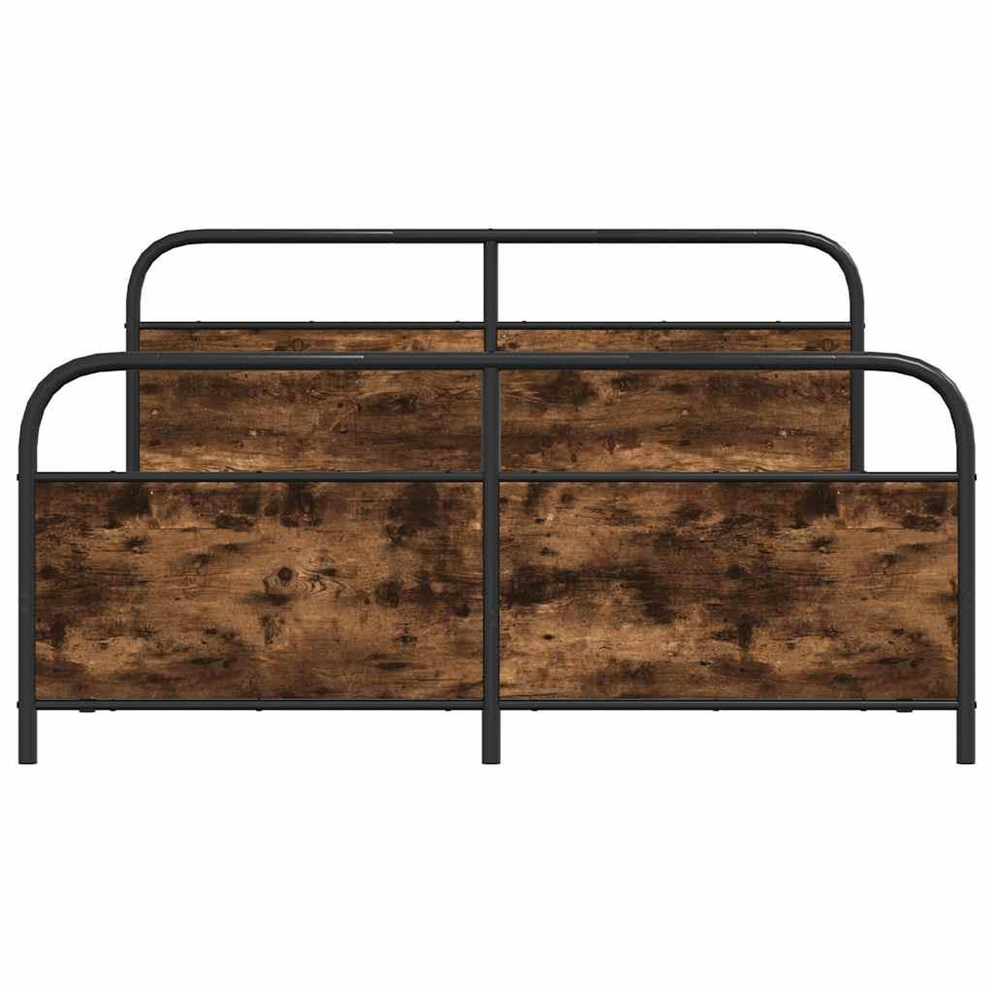 Voir la diapositive 5 : VIDAXL Cadre de lit en metal sans matelas chene fume 160x200 cm