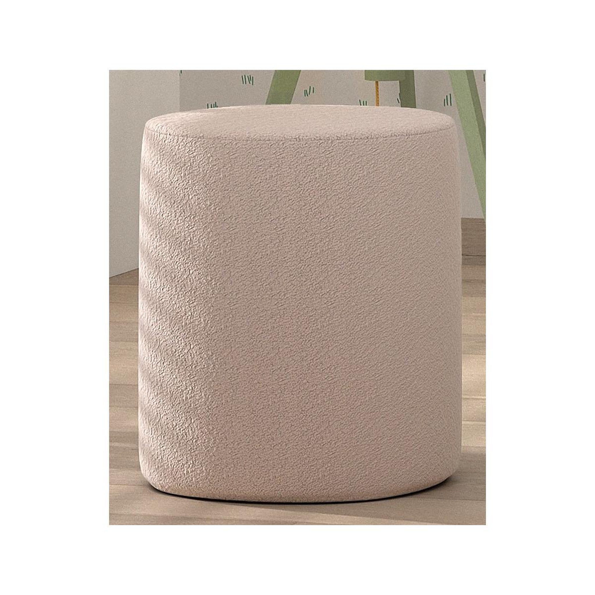 Voir la diapositive 2 : Paris Prix Pouf design bouclé  moon  41cm rose