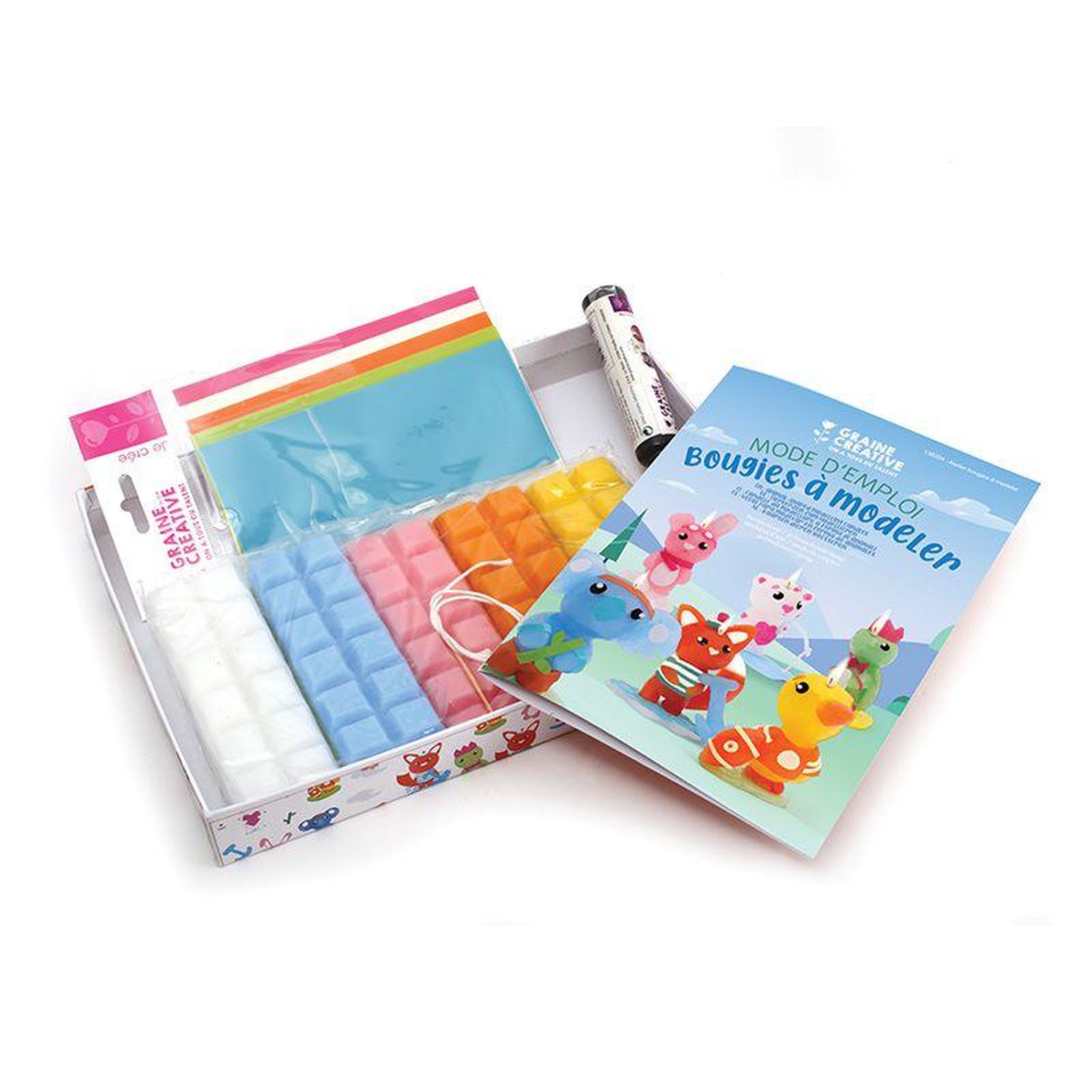 Voir la diapositive 2 : Graine créative Kit DIY Bougies a modeler - Petits animaux