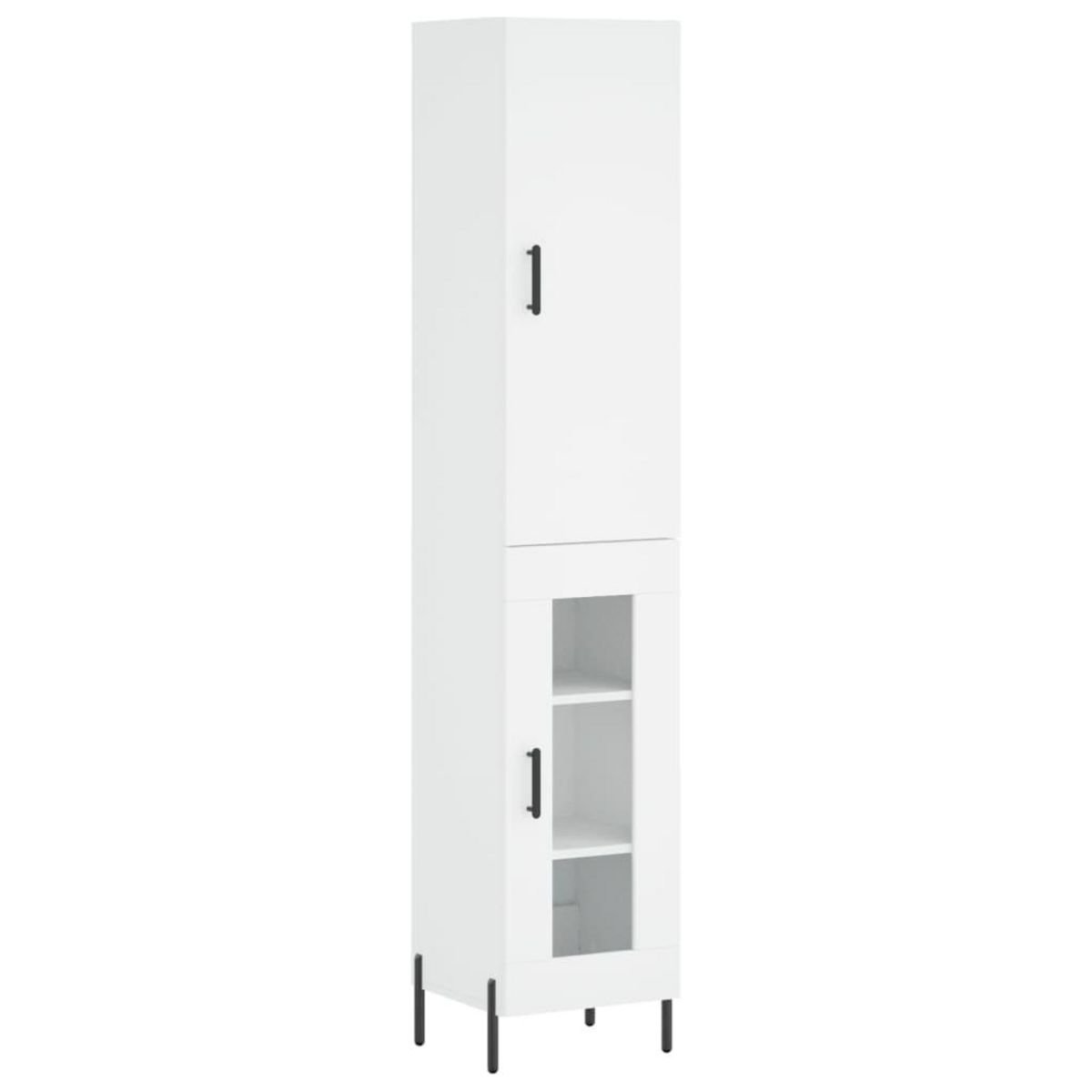 VIDAXL Buffet haut Blanc 34,5x34x180 cm Bois d'ingenierie