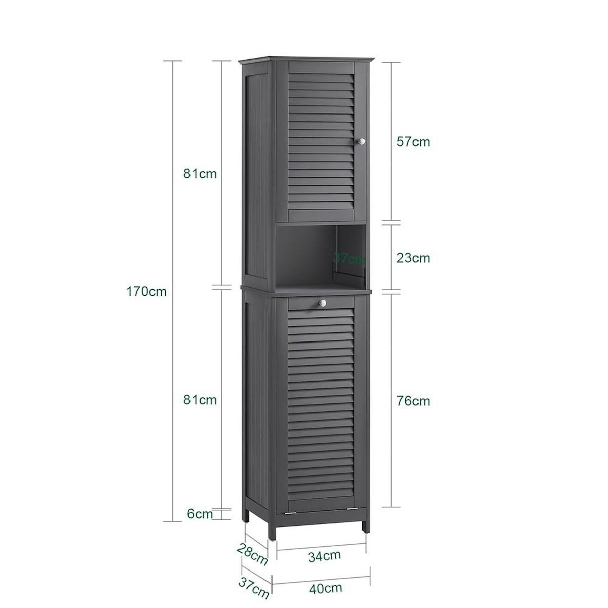 SOBUY SoBuy - Colonne De Salle De Bain à un tiroir - Nordique - BZR124