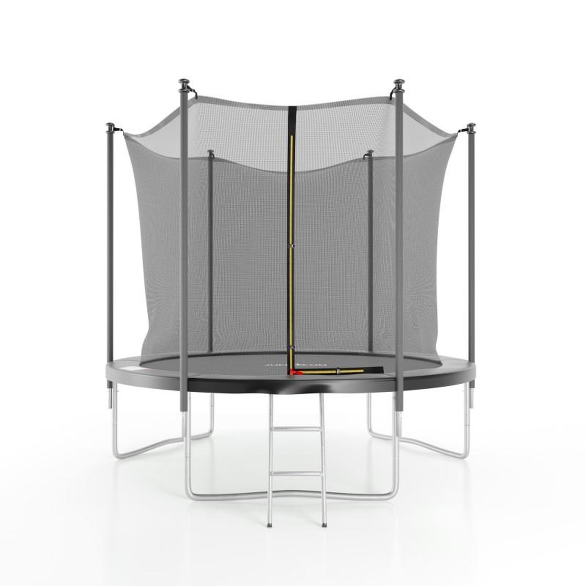 Voir la diapositive 1 : JUMP4FUN Trampoline de jardin ø244 cm- 8FT- Filet intérieur, Matelas de protection et Echelle