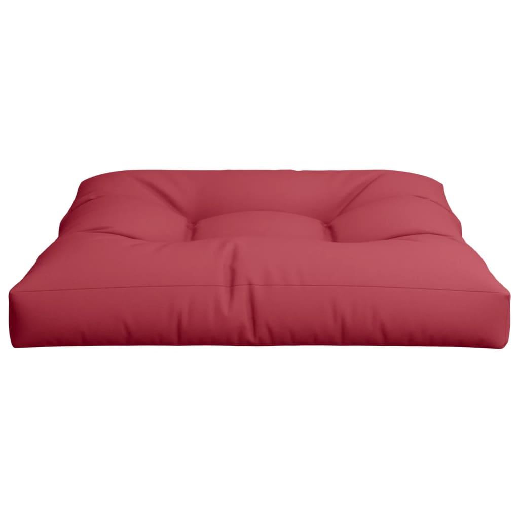 Voir la diapositive 5 : VIDAXL Coussin de palette rouge bordeaux 70x70x12 cm tissu