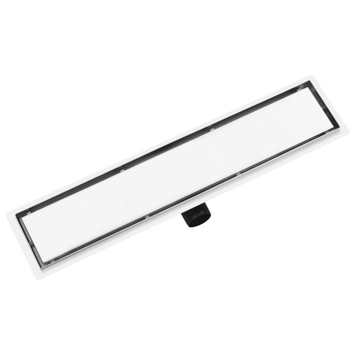 VIDAXL Drain de douche avec couvercle 2 en 1 63x14 cm Acier inoxydable