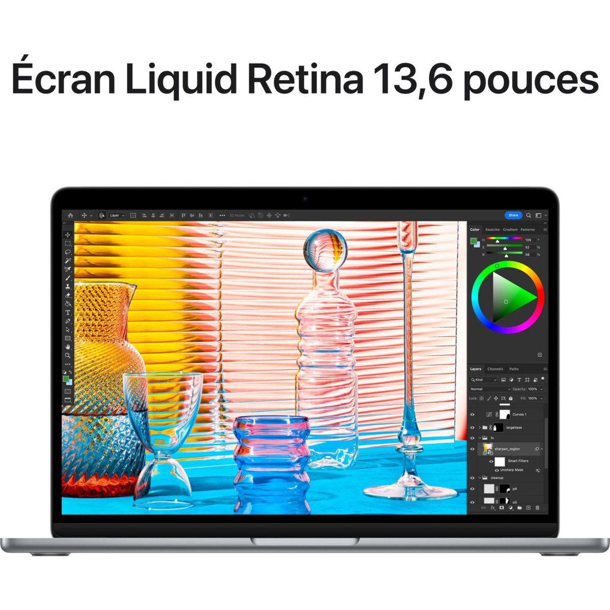 Voir la diapositive 5 : APPLE Ordinateur Apple Air 13' M2 8Go RAM 256Go SSD Gris
