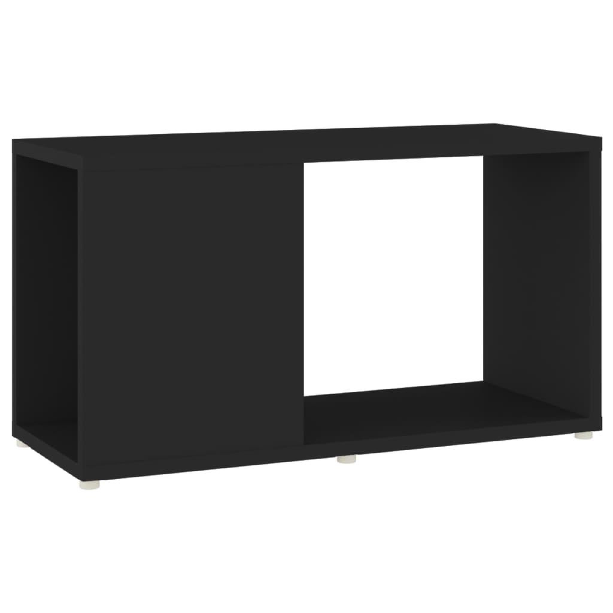 Voir la diapositive 2 : VIDAXL Meuble TV Noir 60x24x32 cm Bois d'ingenierie