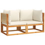 Voir la diapositive 2 : VIDAXL Canapes d'angle de jardin et coussins 2pcs bois massif d'acacia
