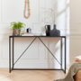 Voir la diapositive 2 : SWEEEK Console en métal noir 120 x 39 x 79cm - Industrielle - 1 barre de renfort