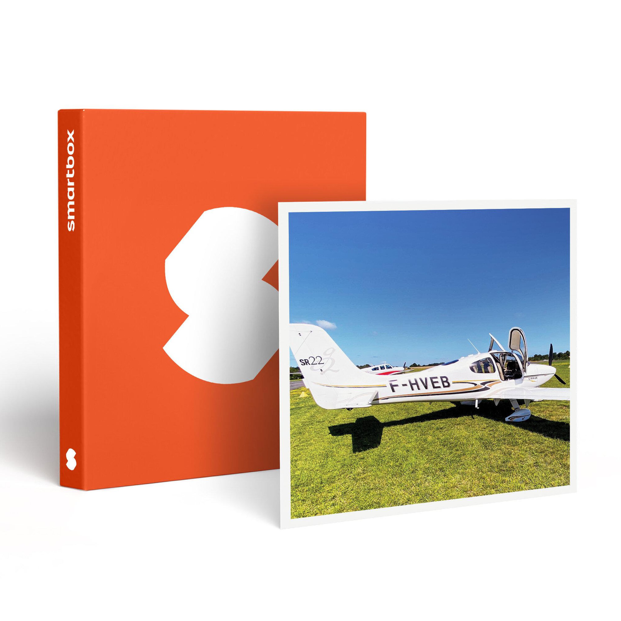 Smartbox 1h de vol privé en avion au-dessus de lyon et ses alentours pour 3 personnes - coffret cadeau sport & aventure