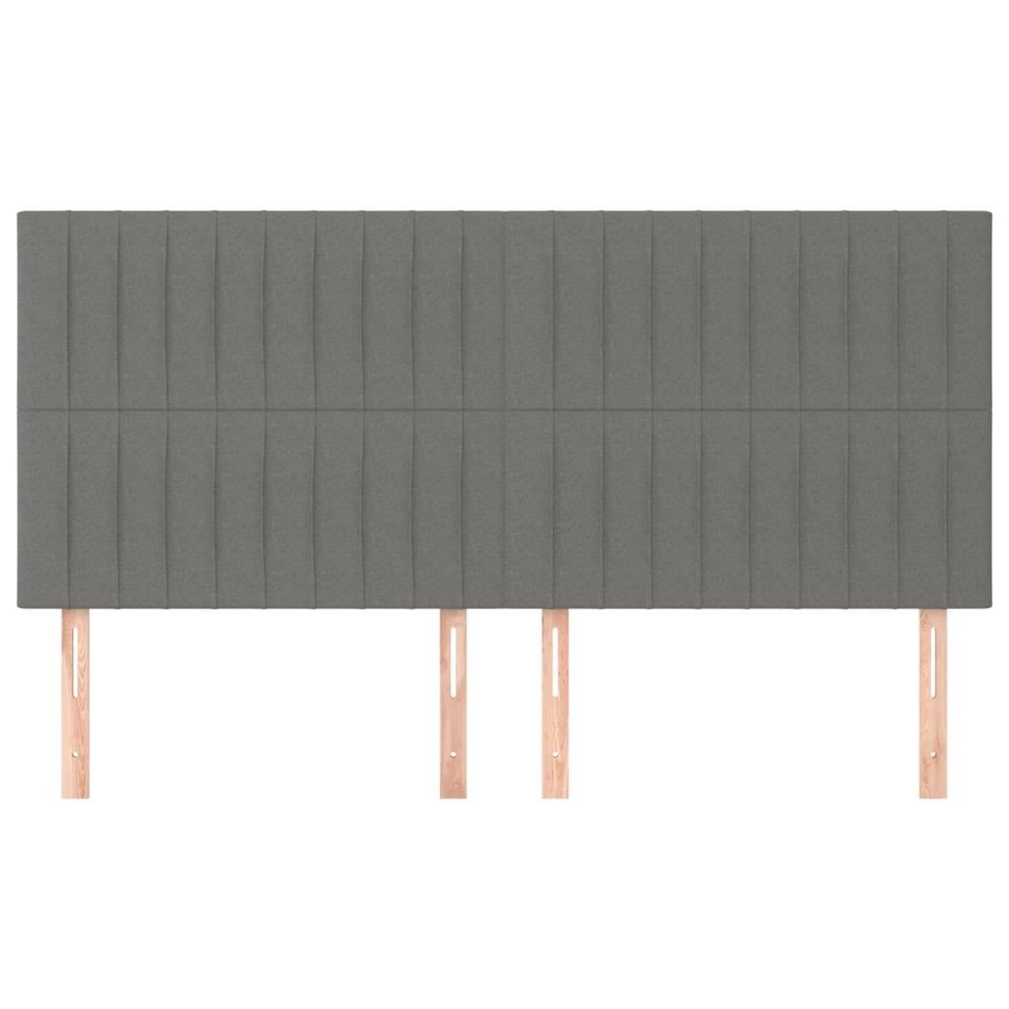 Voir la diapositive 3 : VIDAXL Tetes de lit 4 pcs Gris fonce 100x5x78/88 cm Tissu