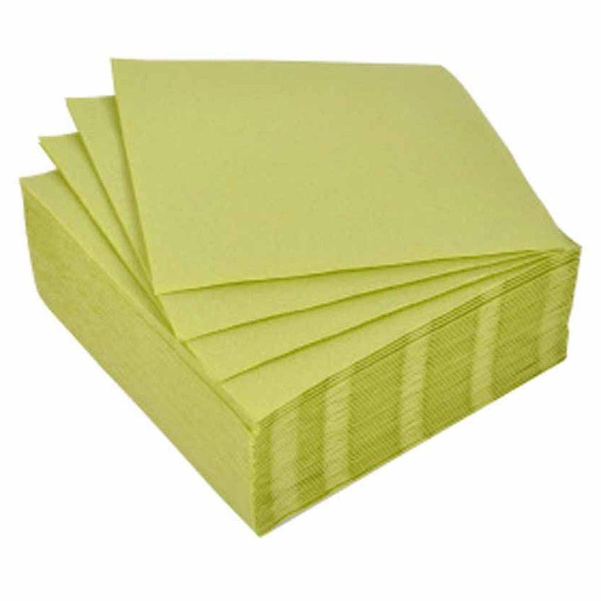 HOMEA Lot de 40 serviettes en papier  vitamine  38x38cm tilleul