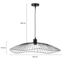 Voir la diapositive 5 : ID MARKET Suspension filaire en métal noir diamètre 60 cm