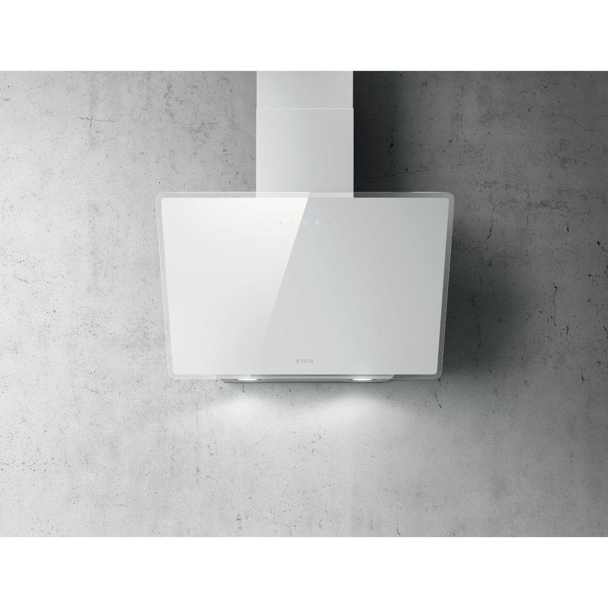 ELICA Hotte décorative murale inclinée shire wh/a/90