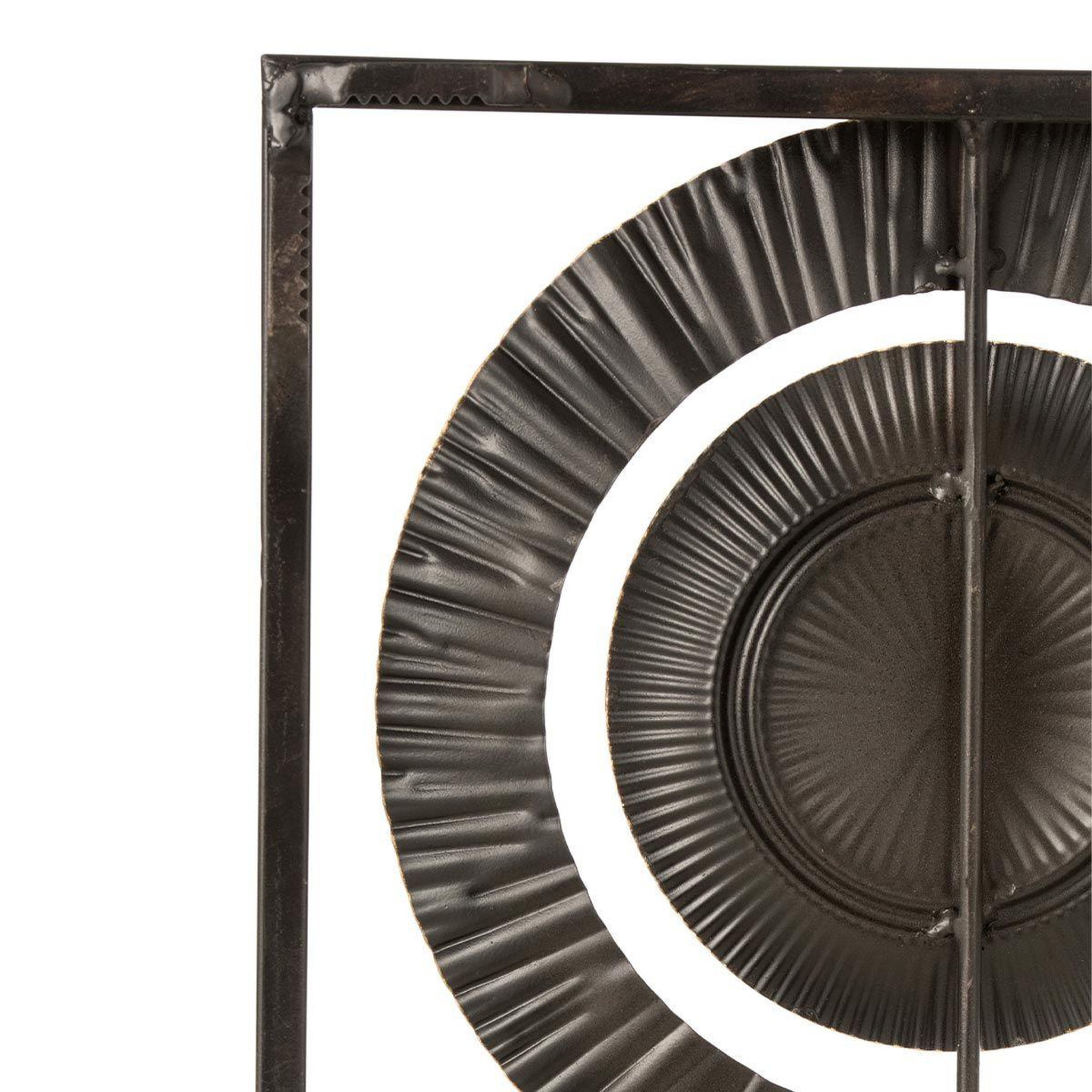 Voir la diapositive 3 : J-LINE Décoration murale en métal  3 cercles  74cm noir