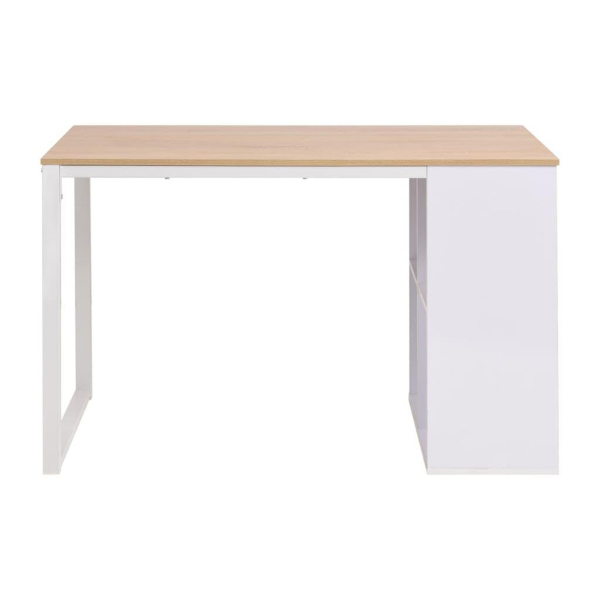 VIDAXL Table d'ecriture 120x60x75 cm Chene et blanc