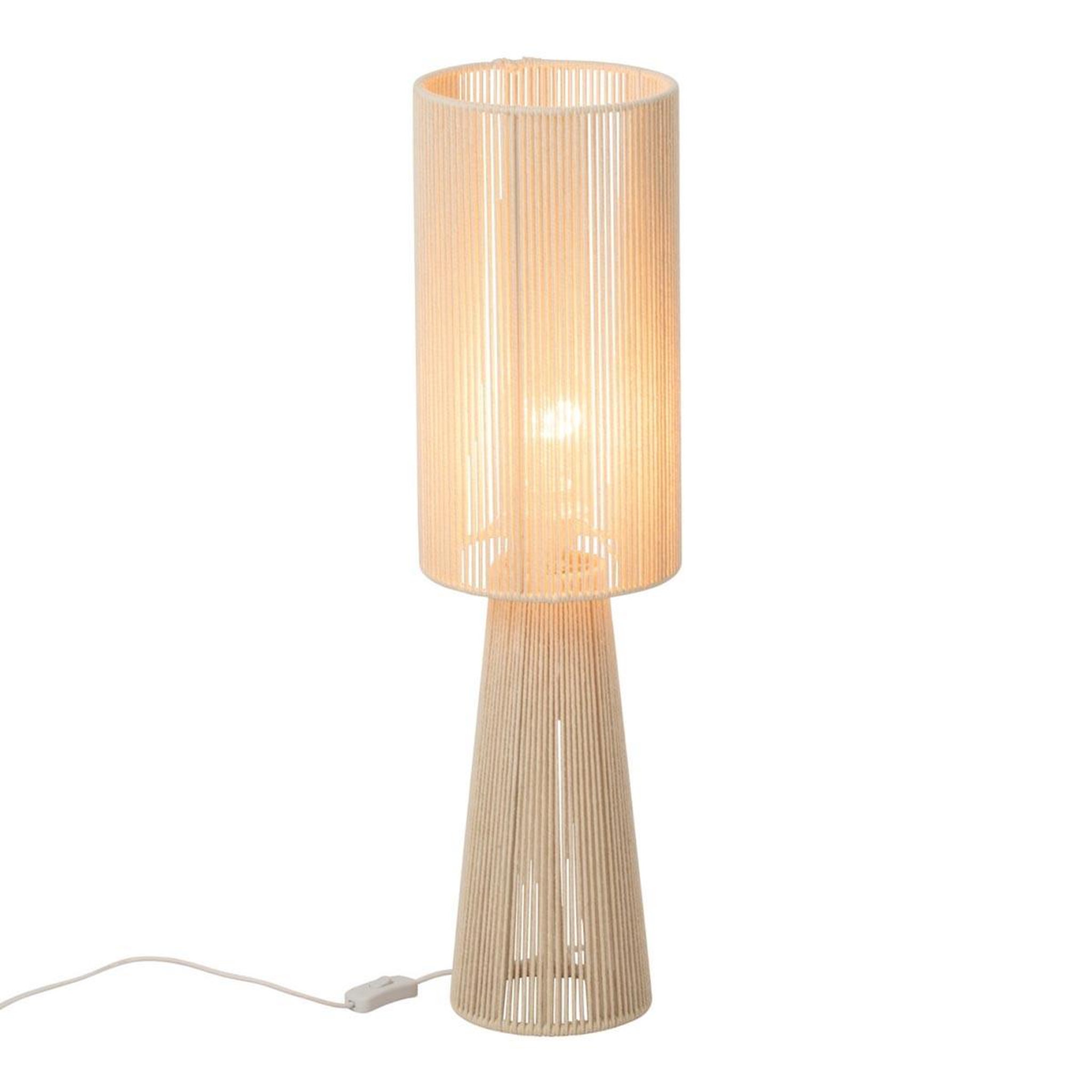 Voir la diapositive 2 : J-LINE Lampe à Poser Design Corde  Tova  73cm Beige