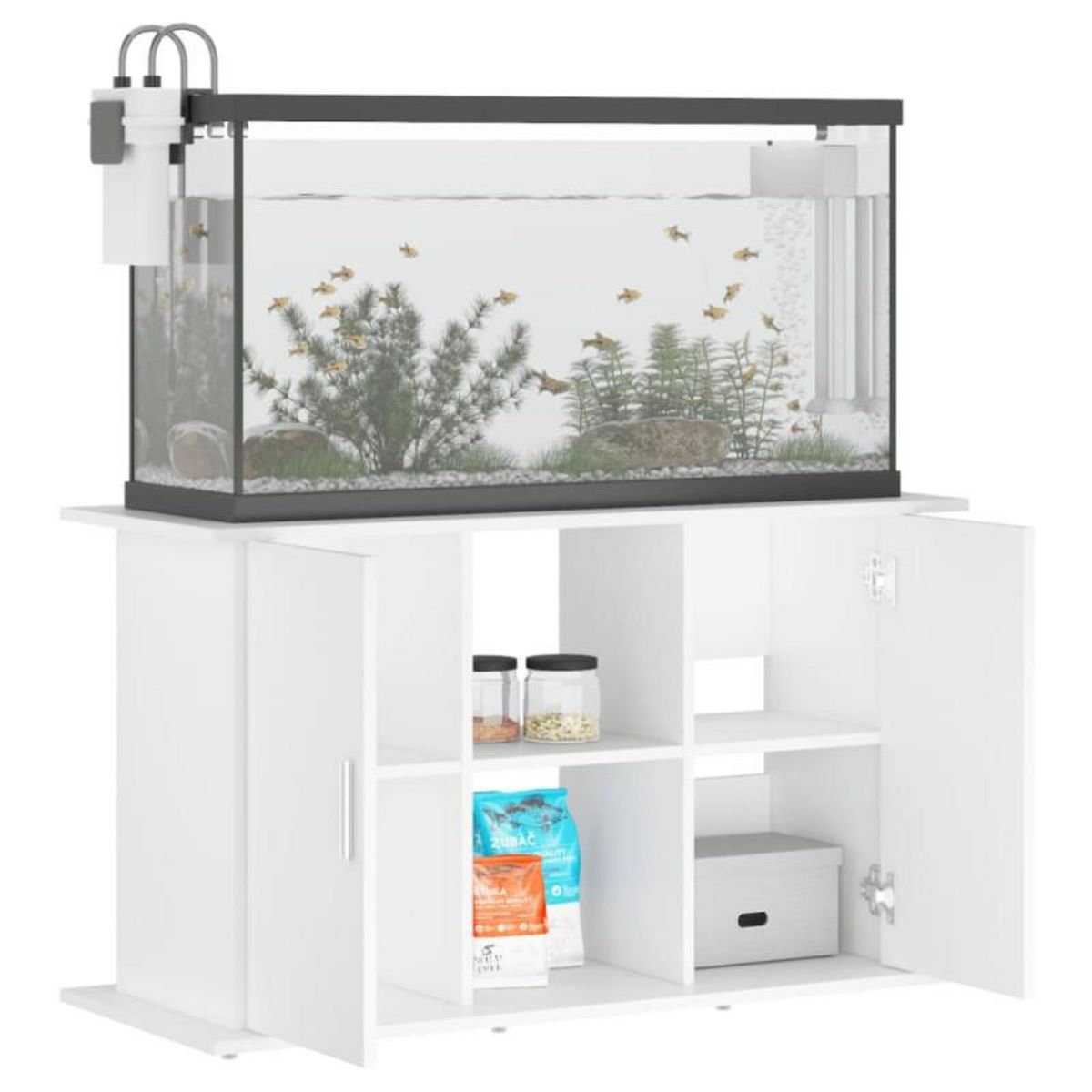VIDAXL Support pour aquarium blanc 101x41x58 cm bois d ingénierie