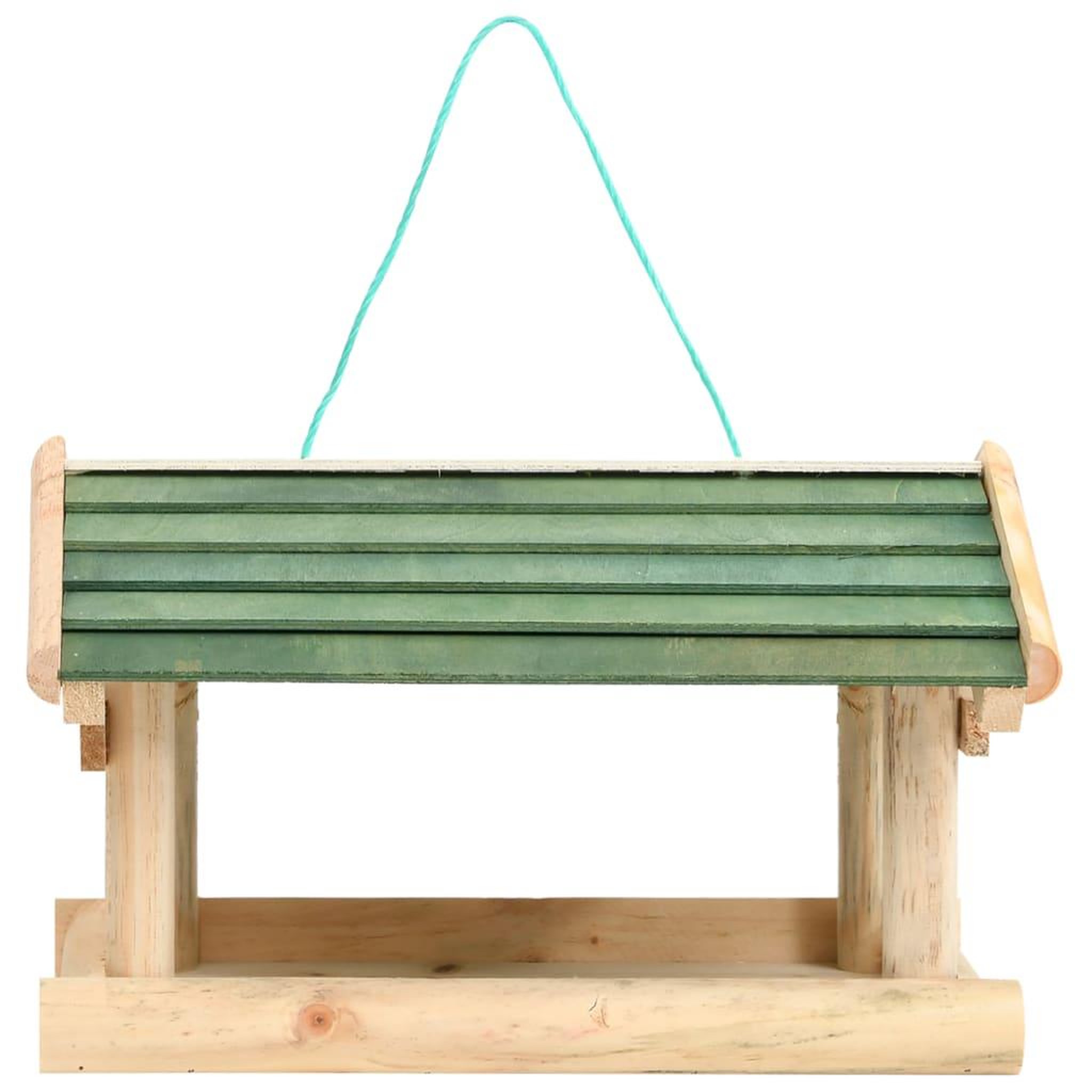 Voir la diapositive 2 : VIDAXL Mangeoire a oiseaux bois de sapin 35x29,5x21 cm