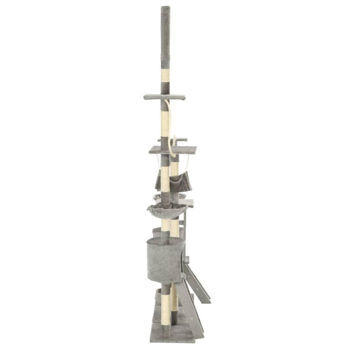 VIDAXL Arbre a chat avec griffoirs en sisal 230-250 cm Gris
