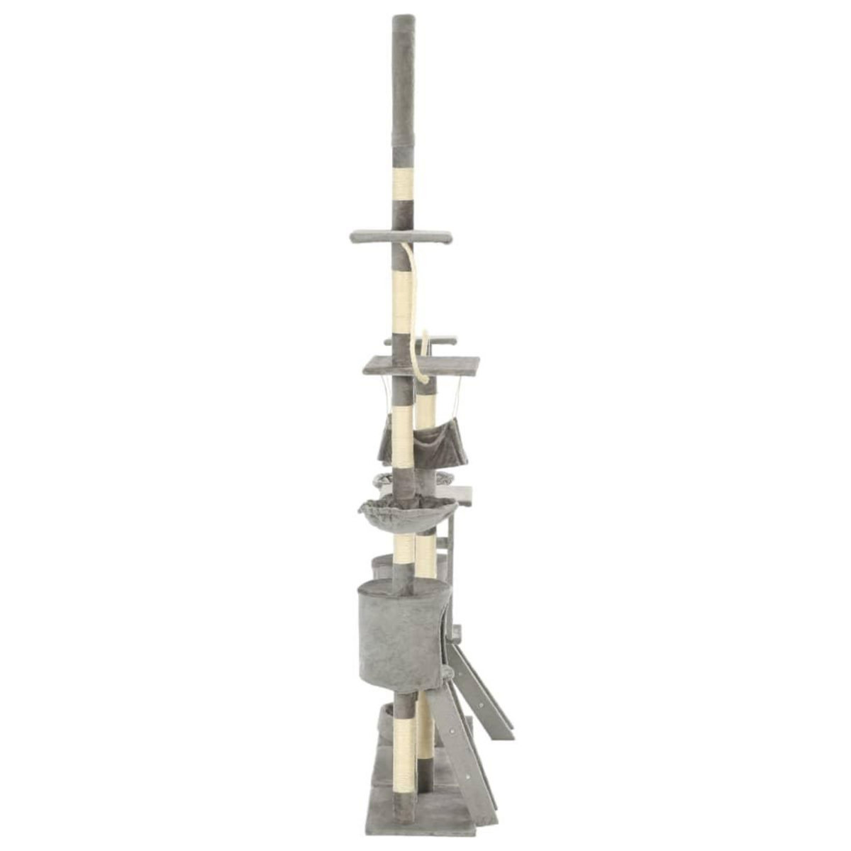 VIDAXL Arbre a chat avec griffoirs en sisal 230-250 cm Gris