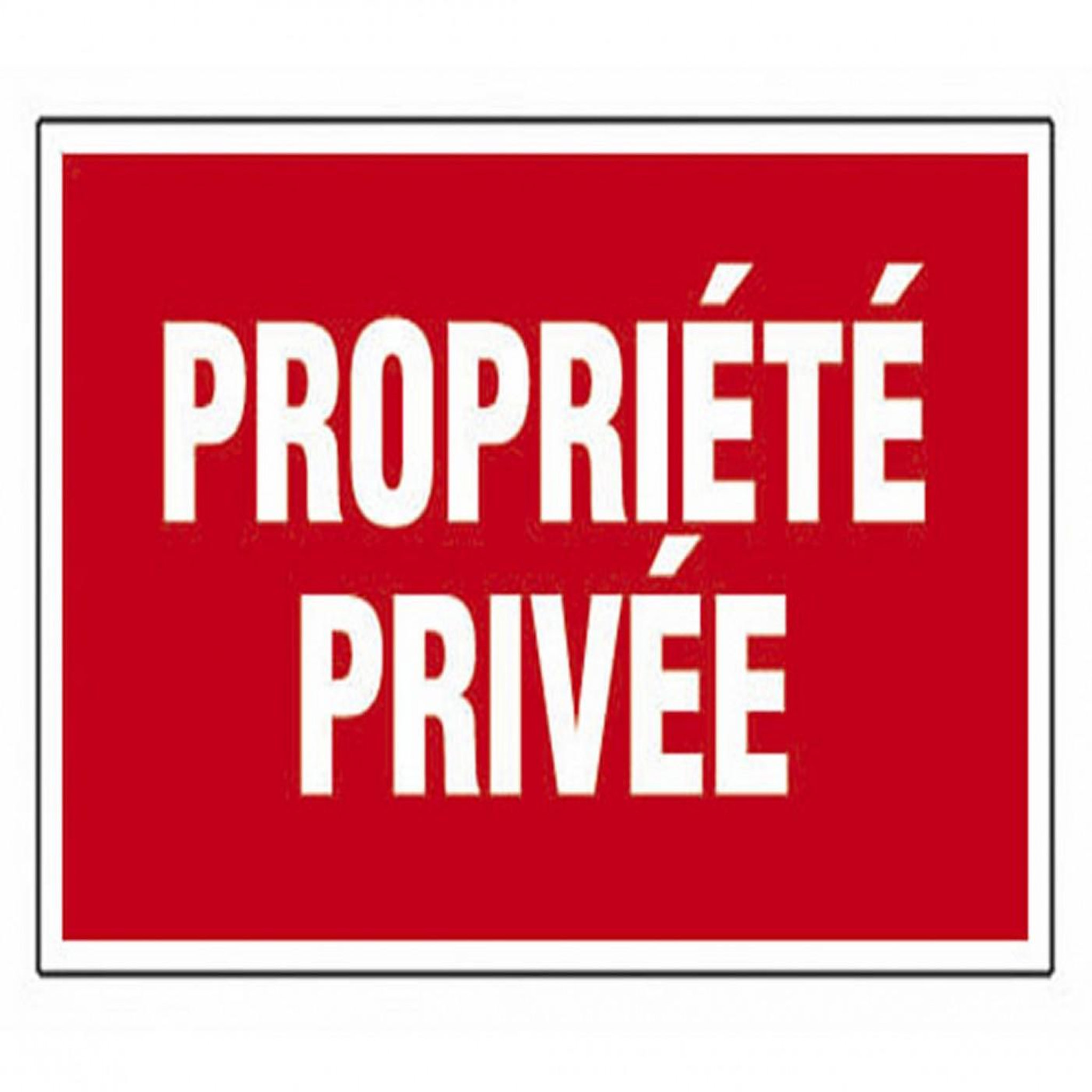 NOVAP Plaque propriété privée en plastique
