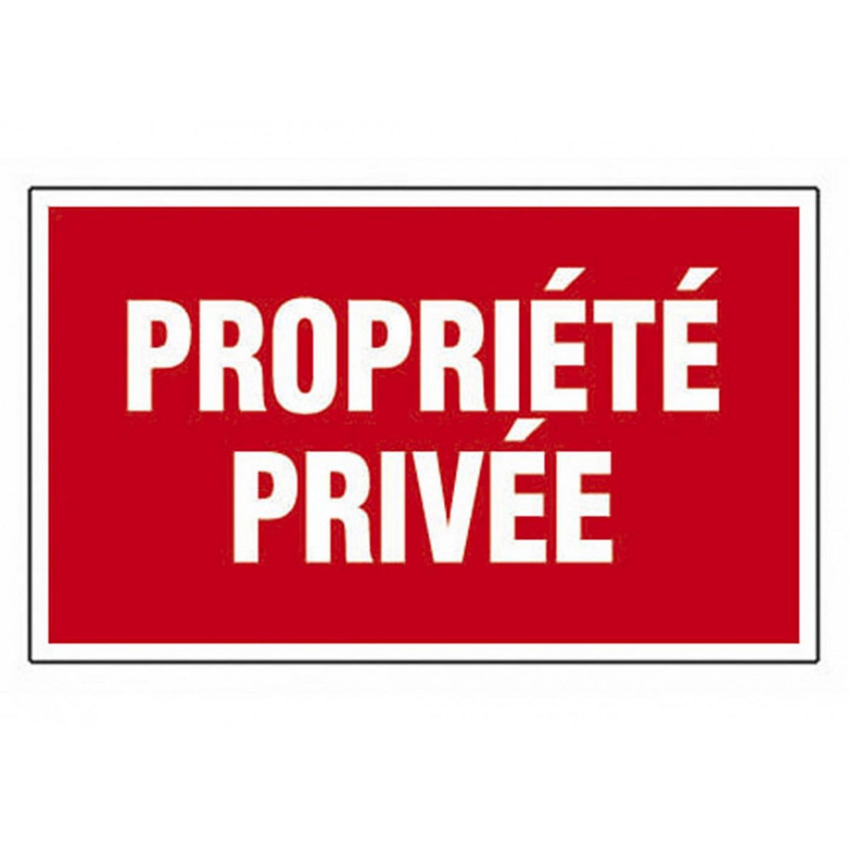 NOVAP Plaque propriété privée en plastique