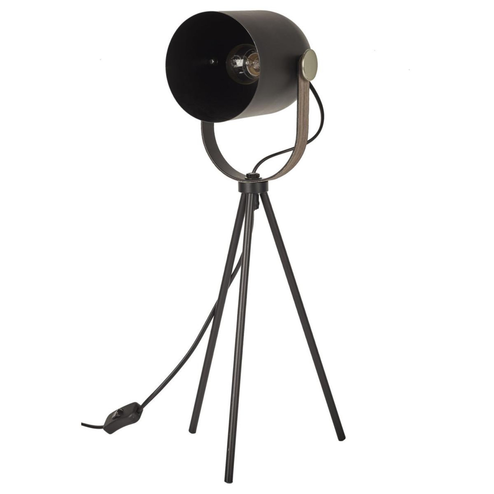The Home Deco Factory Lampe à poser en métal  bistrot  46cm noir
