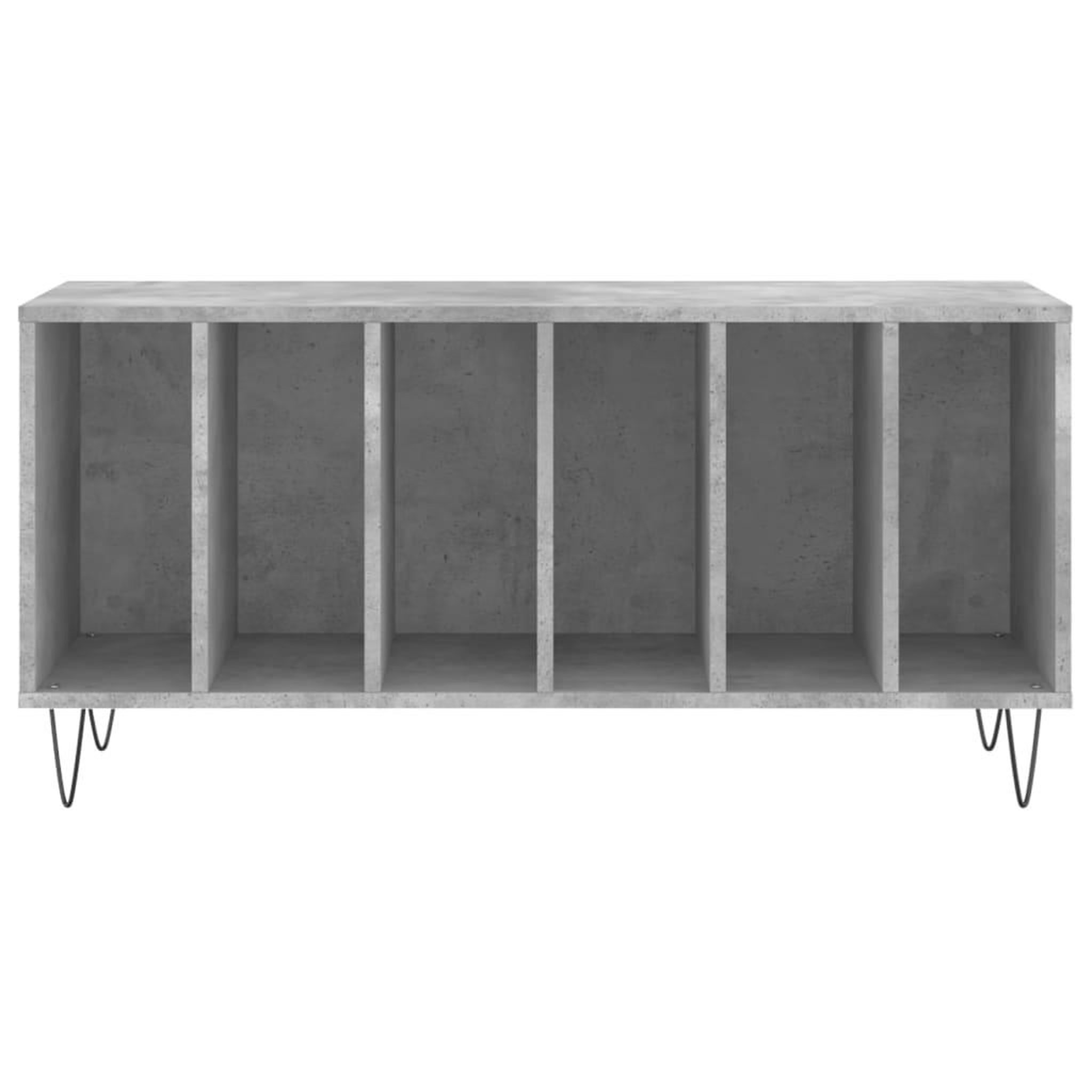 Voir la diapositive 4 : VIDAXL Armoire a disques gris beton 100x38x48 cm bois d'ingenierie