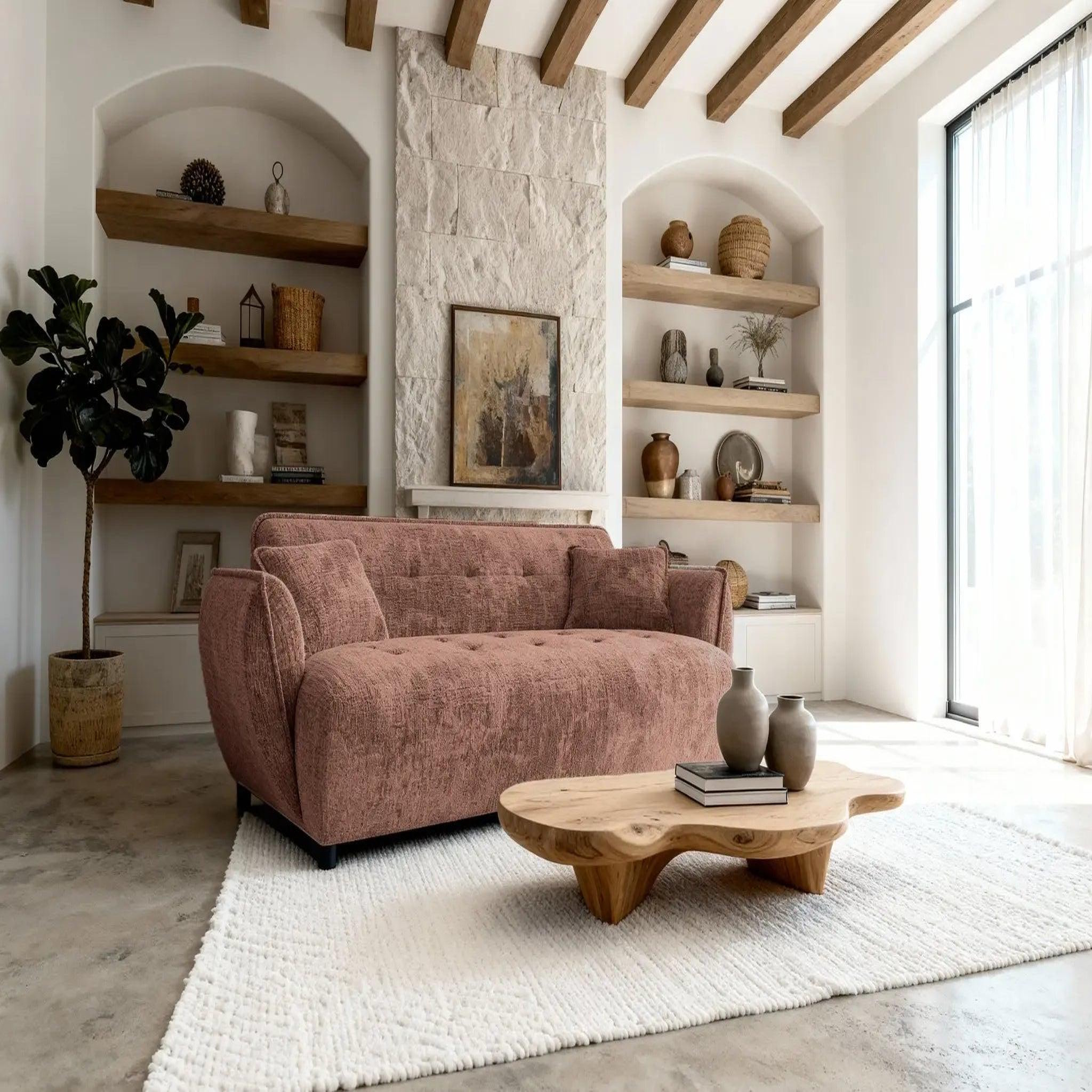 Voir la diapositive 4 : CASANOVA PARIS Mona - canapé droit tissu chenille 3 places