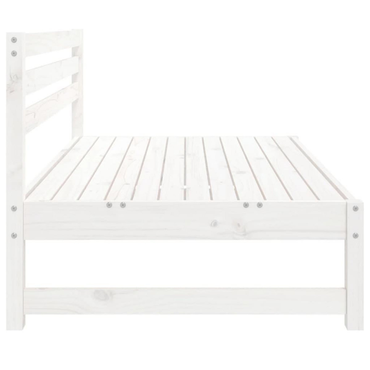 VIDAXL Canapes centraux de jardin 2pcs blanc 120x80 cm bois pin massif