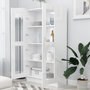 Voir la diapositive 3 : VIDAXL Armoire vitrine Blanc brillant 82,5x30,5x150 cm Bois ingenierie