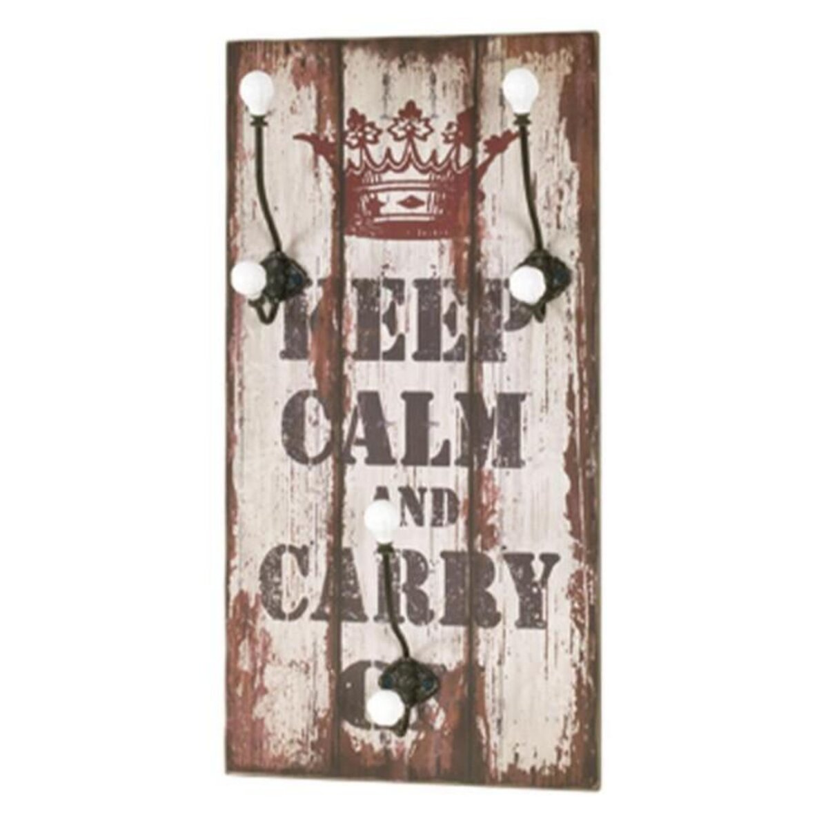 Paris Prix Patère Murale 3 Crochets  Keep Cool  60cm Marron