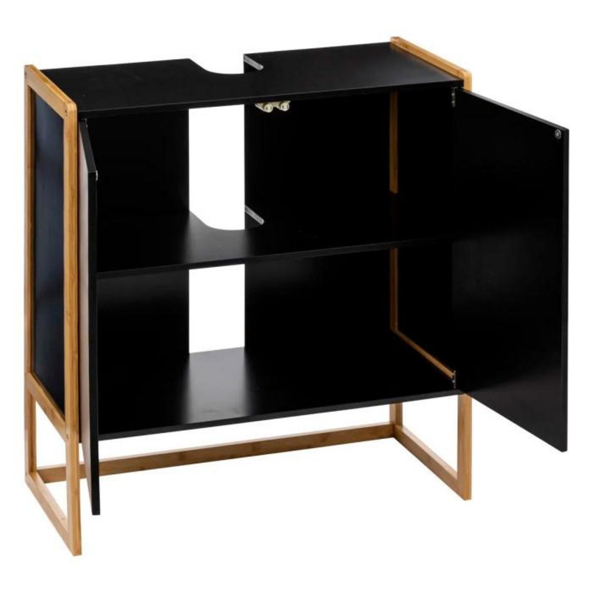 FIVE Meuble Sous Lavabo 2 Portes  Natureo  80cm Noir