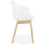 Voir la diapositive 3 : Paris Prix Chaise Design en Tissu Bouclé  Jessie  80cm Blanc