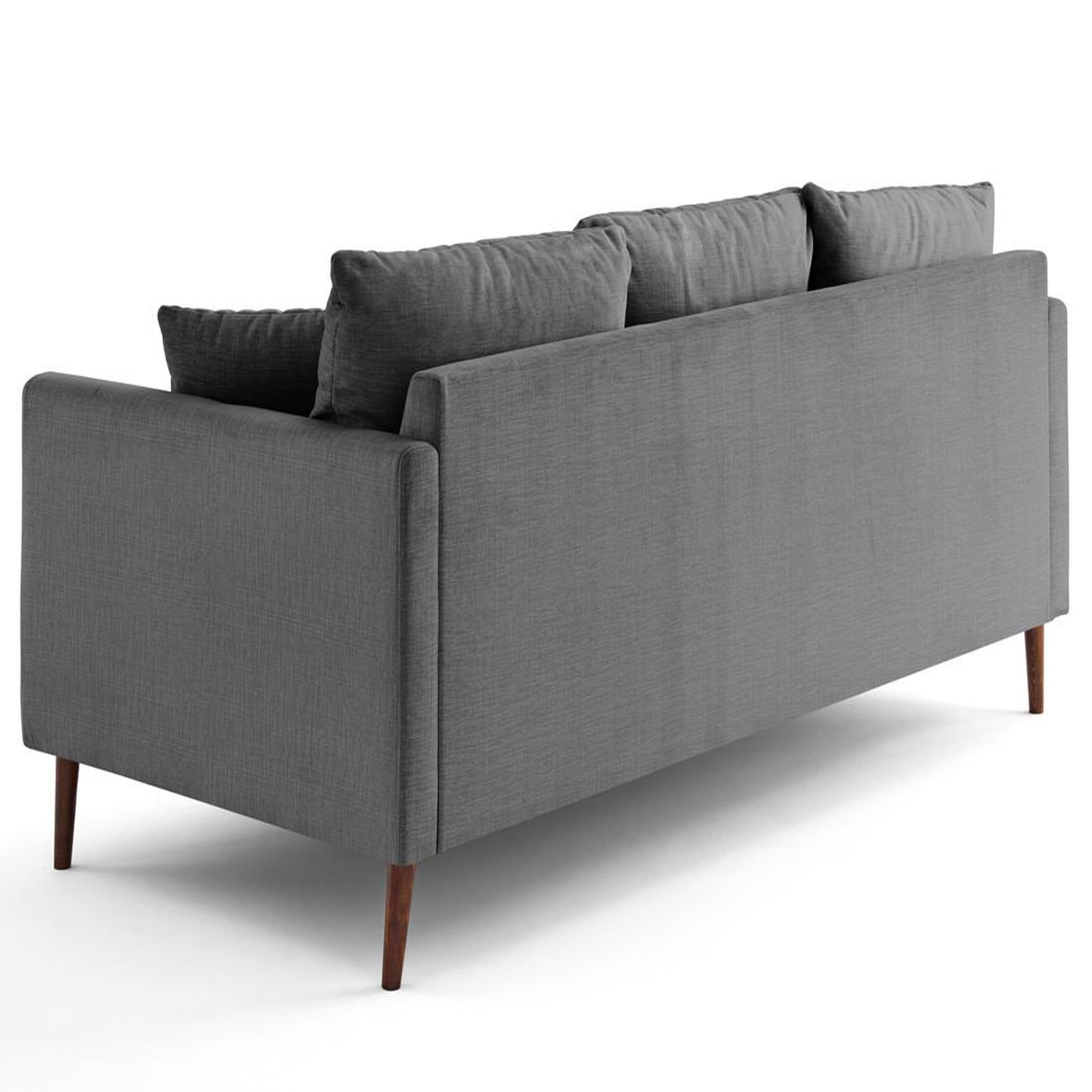 Voir la diapositive 6 : LISA DESIGN Ostrava - canapé droit 3 places en velours pieds en bois