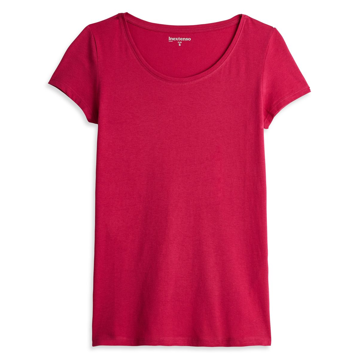 INEXTENSO T-shirt manche courte fushia uni femme