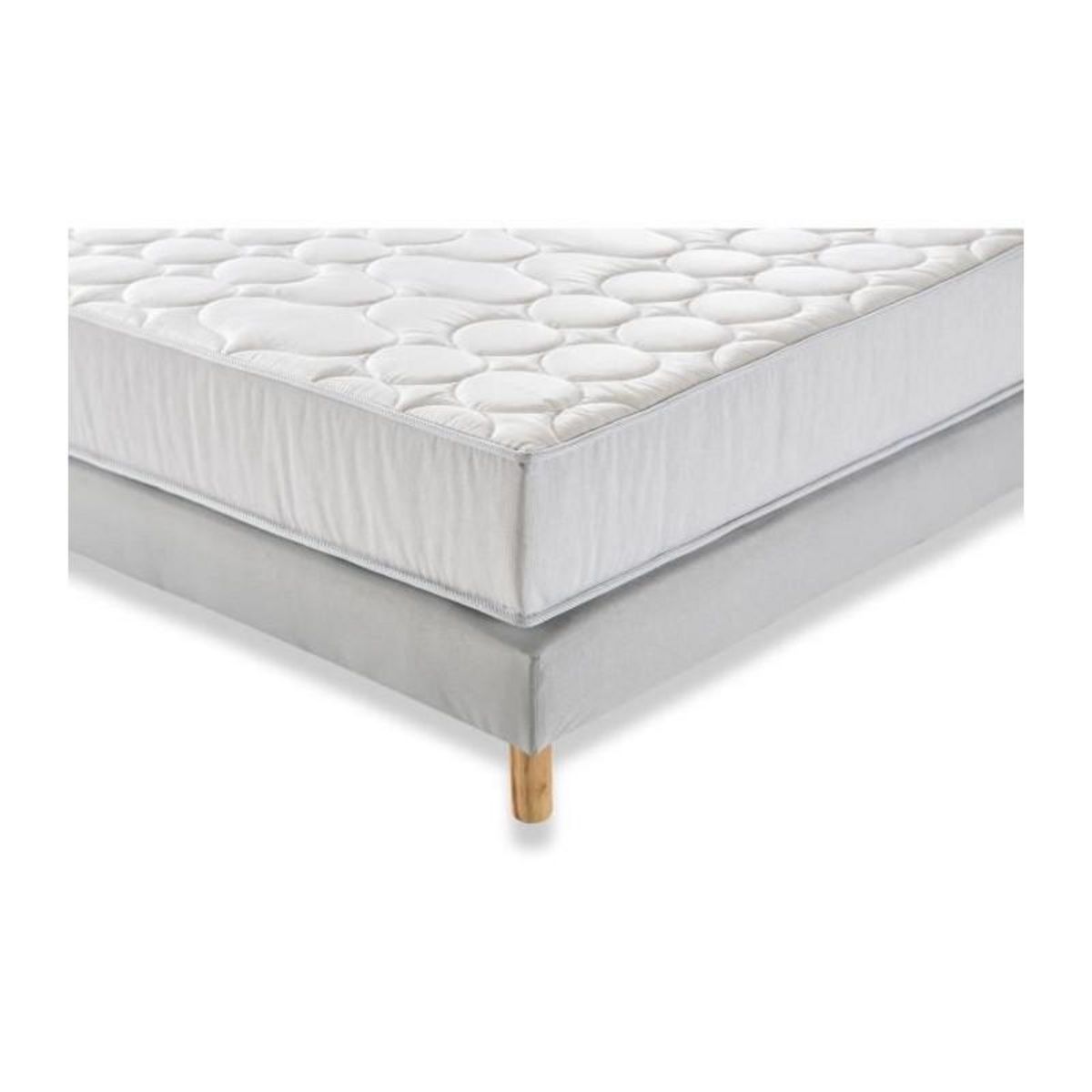 DEKO DREAM ZEN Pack pret a dormir - Matelas + sommier 160x200 + couette + 2 oreillers