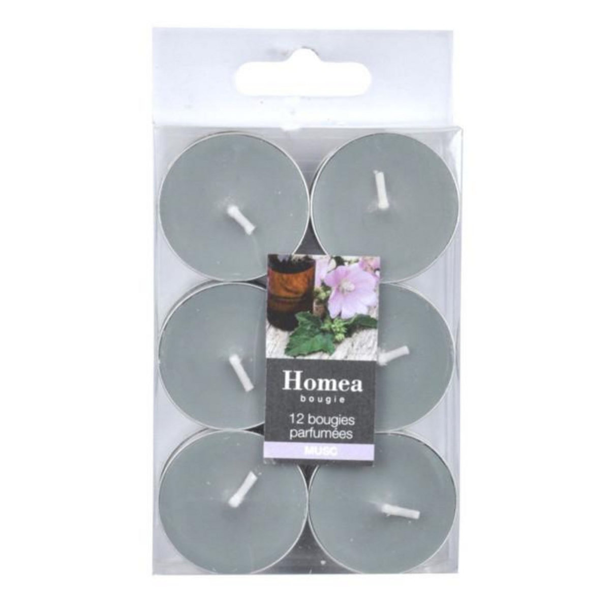 Paris Prix Lot de 12 Bougies Chauffe-Plat  Essentiel  3,5cm Musc