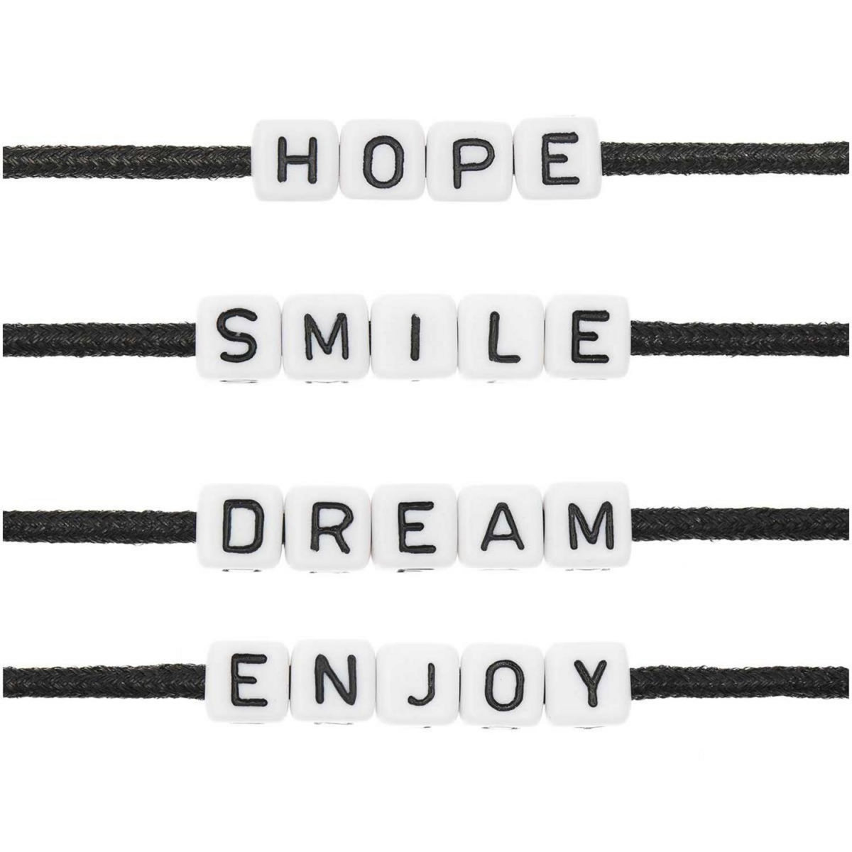 RICO DESIGN Itoshii parck de 19 perles ponii hope smile dream enjoy