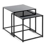 Paris Prix Lot de 2 Tables d'Appoint  Cromano  40cm Noir