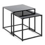 Voir la diapositive 1 : Paris Prix Lot de 2 Tables d'Appoint  Cromano  40cm Noir