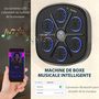 Voir la diapositive 4 : HOMCOM Machine de boxe musicale murale avec lumières - 9 vitesses, modes, Bluetooth - gants - noir