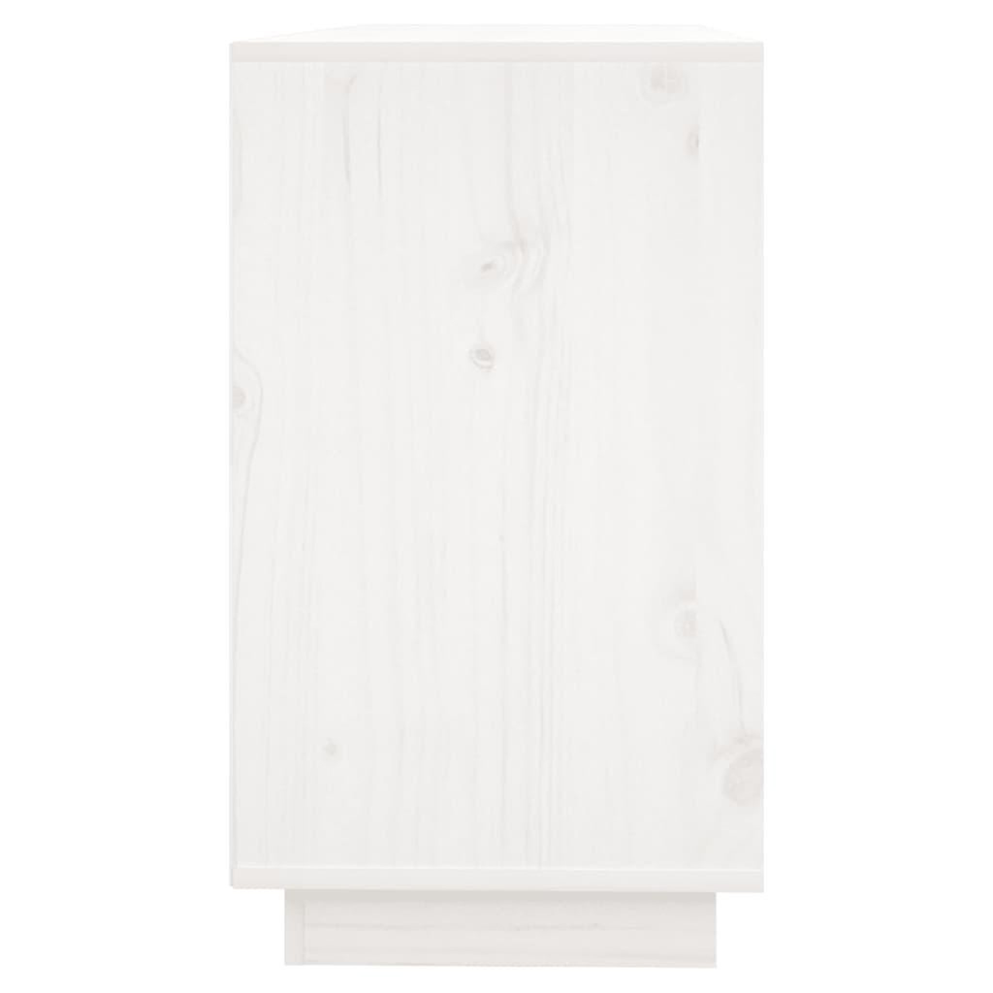 Voir la diapositive 4 : VIDAXL Buffet Blanc 111x34x60 cm Bois massif de pin