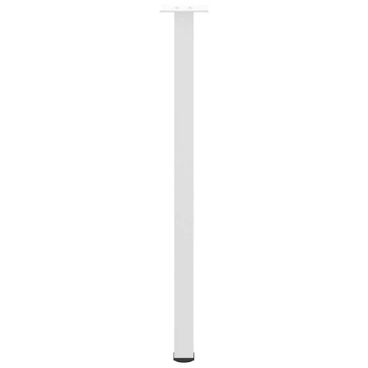 VIDAXL Pieds de table basse 4 pcs blanc 72-74 cm acier