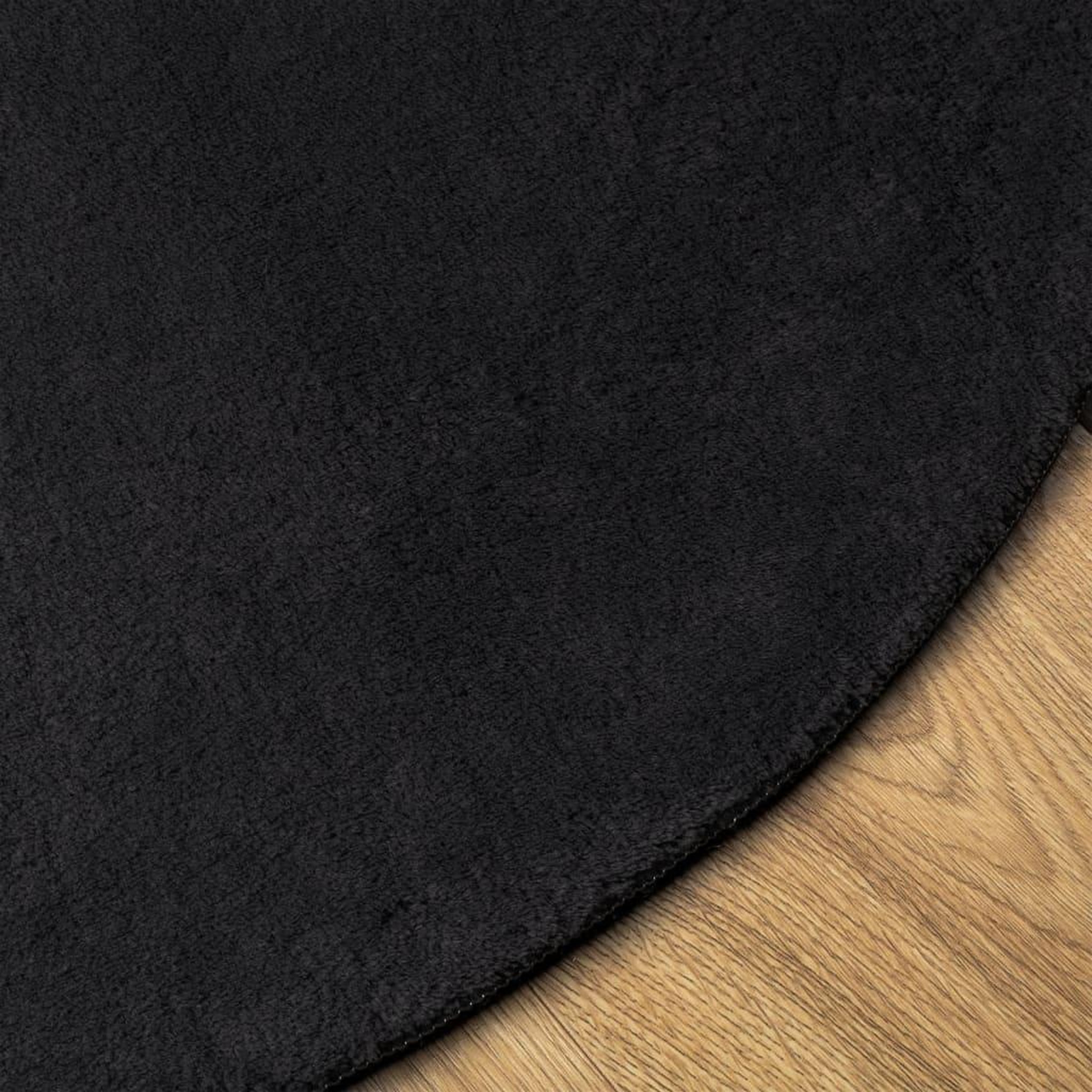 Voir la diapositive 4 : VIDAXL Tapis HUARTE a poils courts doux et lavable noir Ø 100 cm