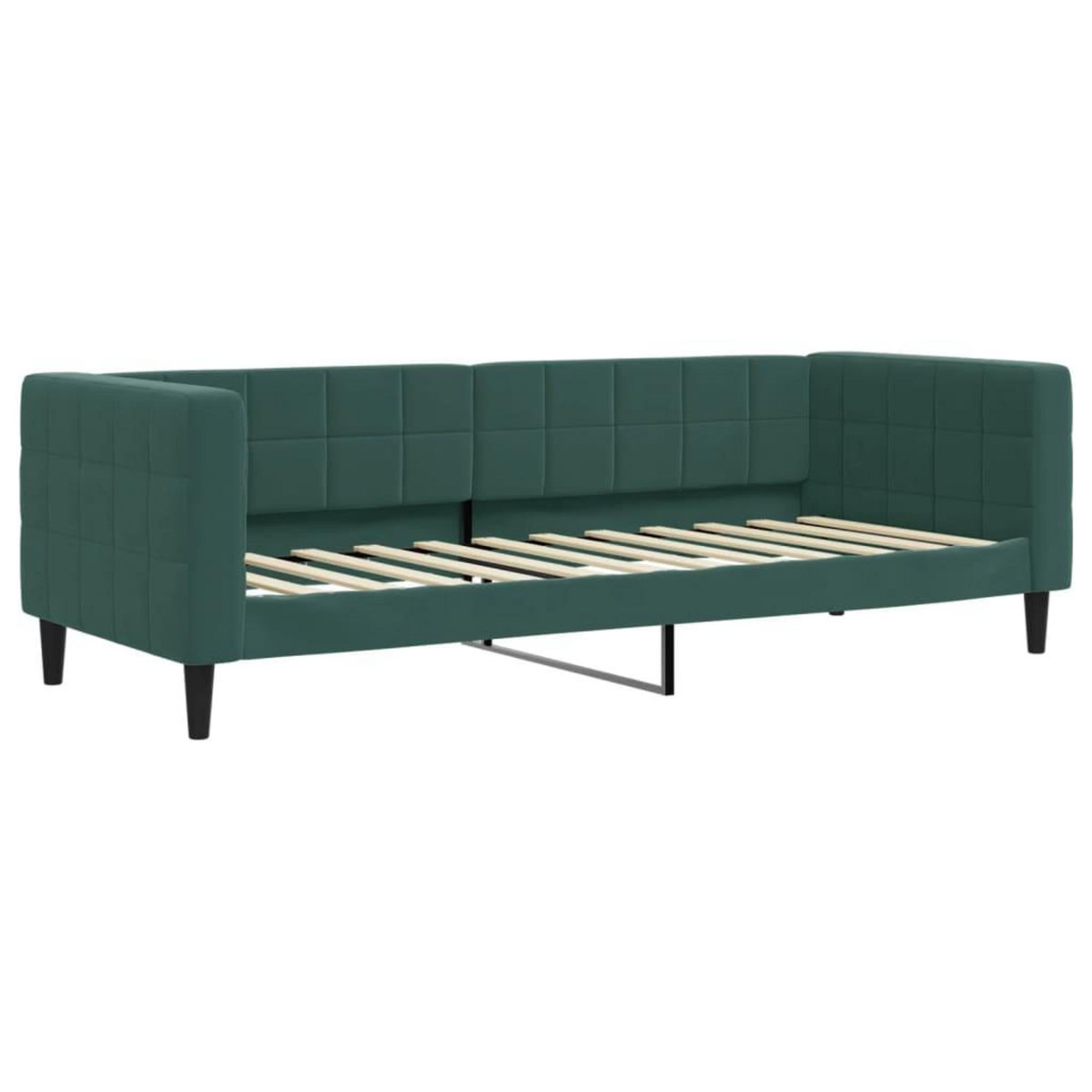 VIDAXL Lit de repos sans matelas vert fonce 80x200 cm velours