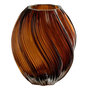Voir la diapositive 1 : Paris Prix Vase Ondulé en Verre  Carol  21cm Marron