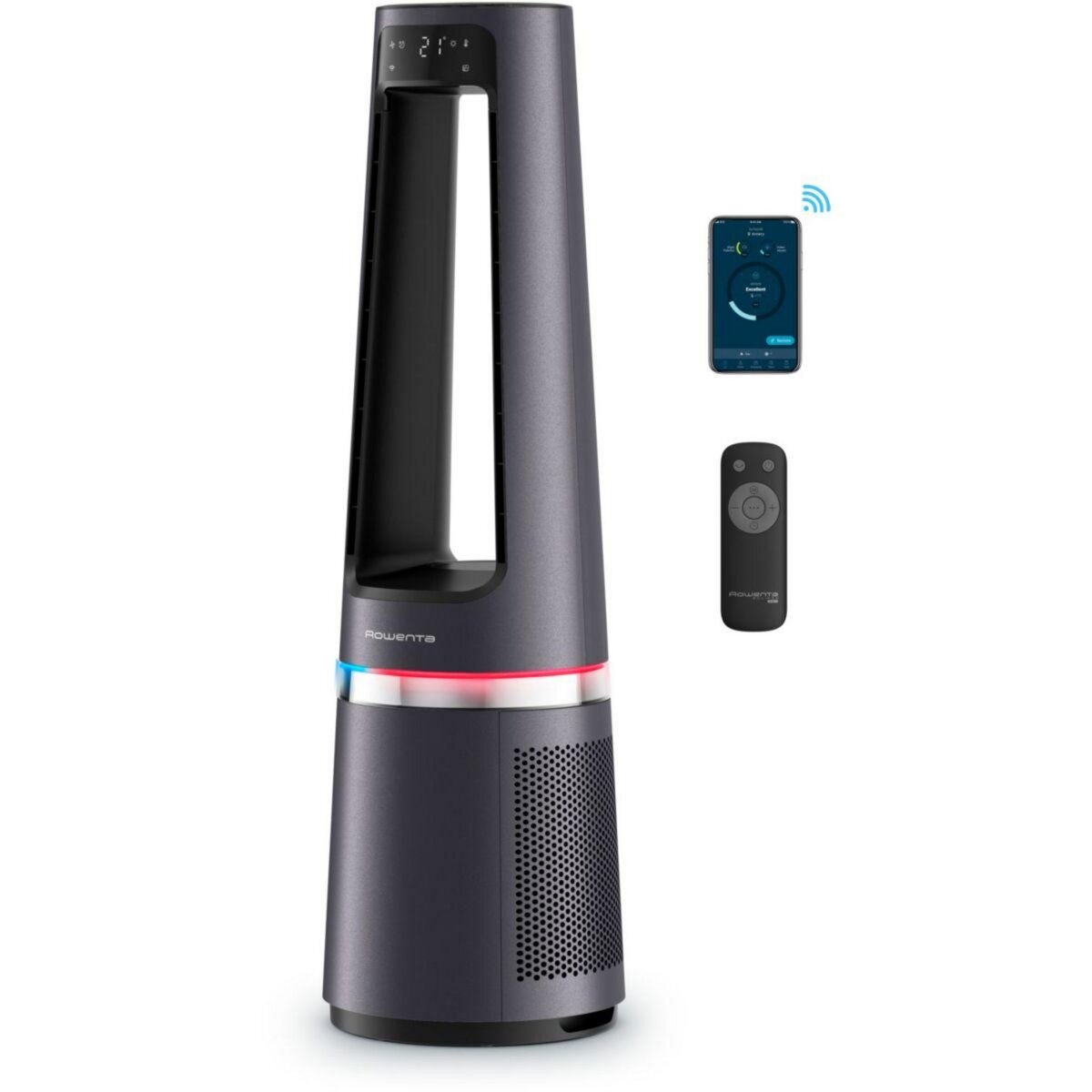 ROWENTA Purificateur d'air, ventilateur, chauffage Eclipse 3 en 1 connect QU5072F0
